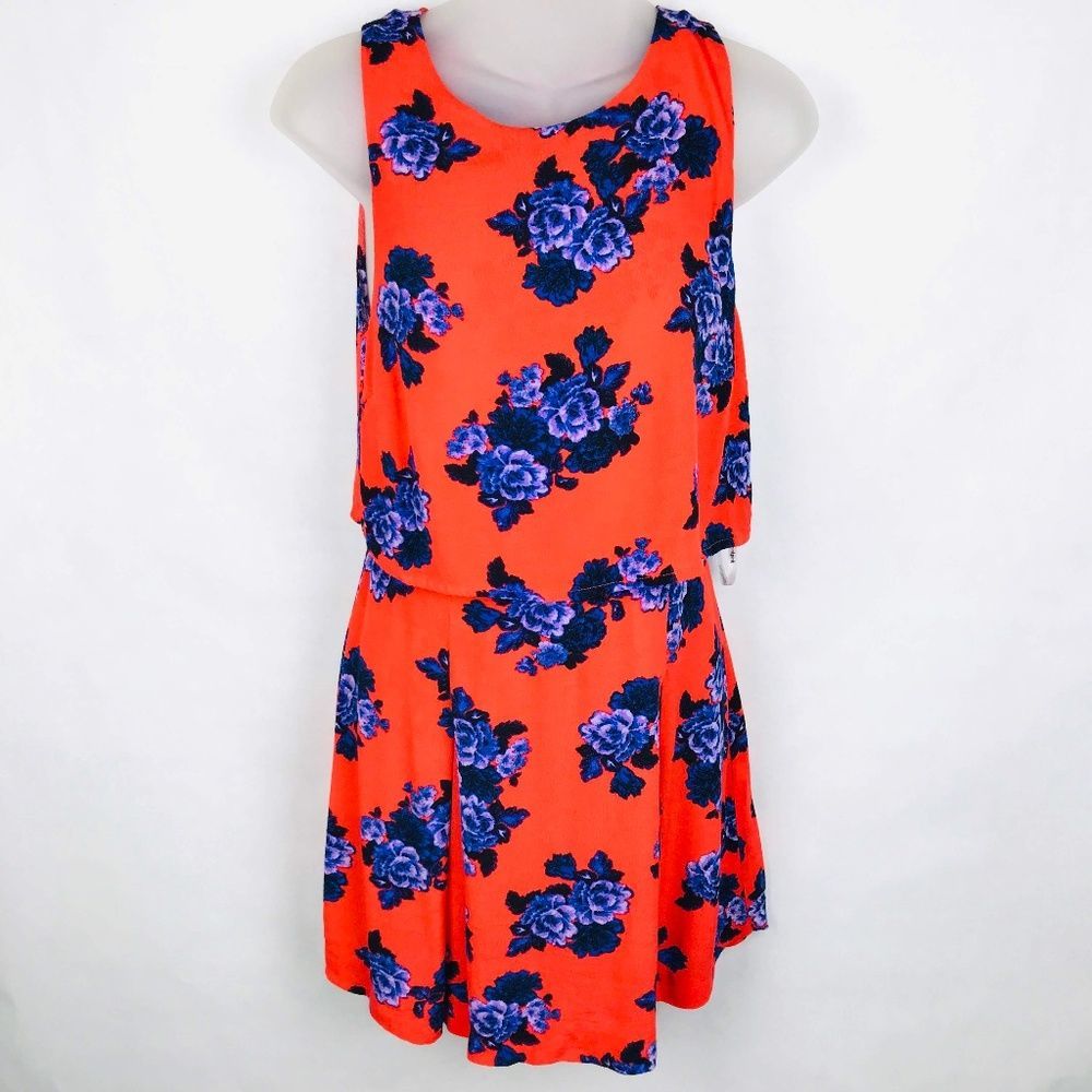 Mink Pink Size XS Floral Print Tiered Dress